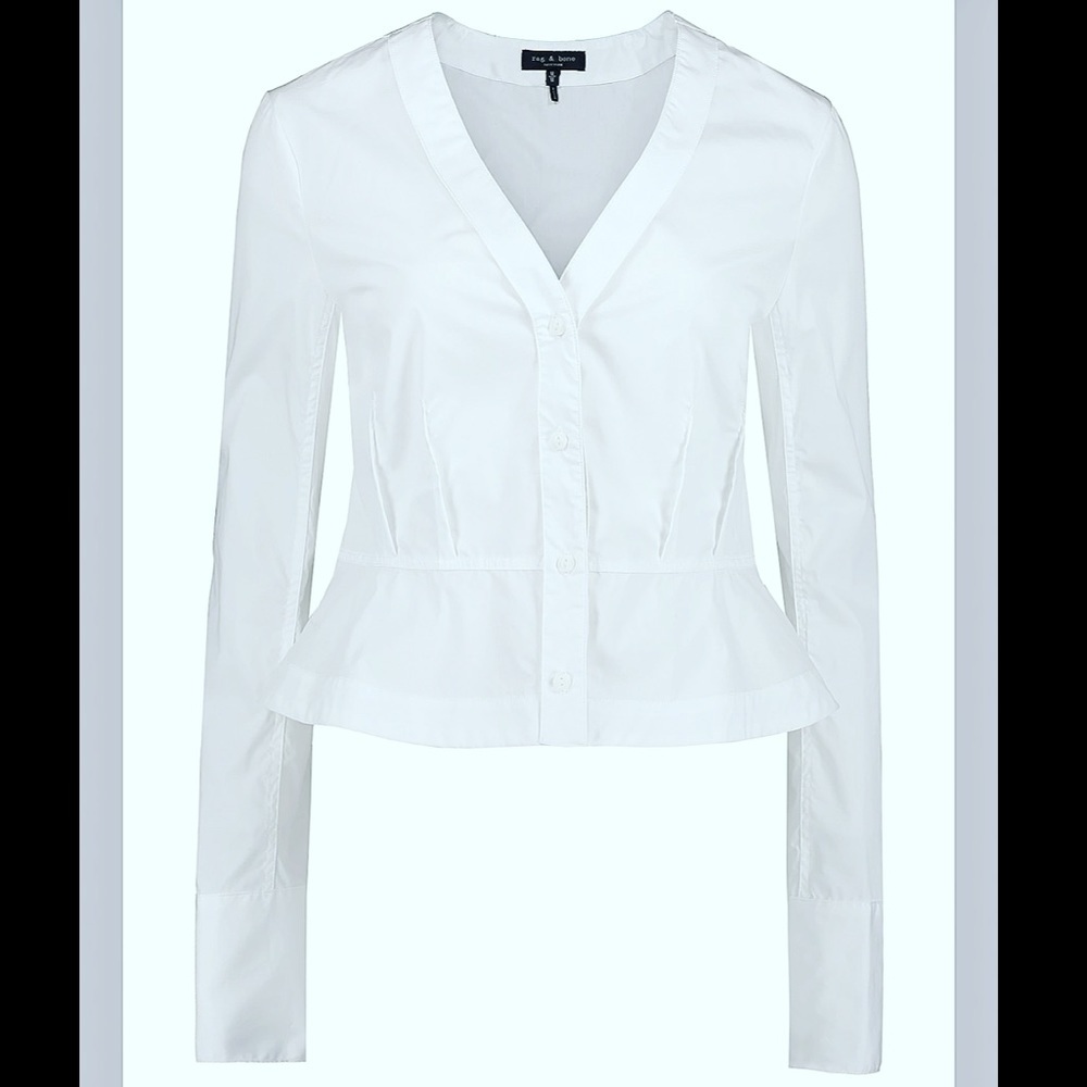 Rag & Bone Victorine Tied Peplum Shirt😍​​